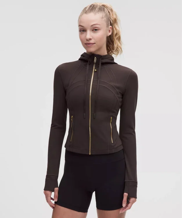 Define Cropped Hooded Jacket *Nulu - Mahogany