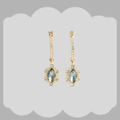 Ice blue pear drop earring
