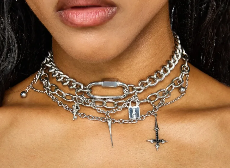 Lagoxin Stainless Steel Charm Choker