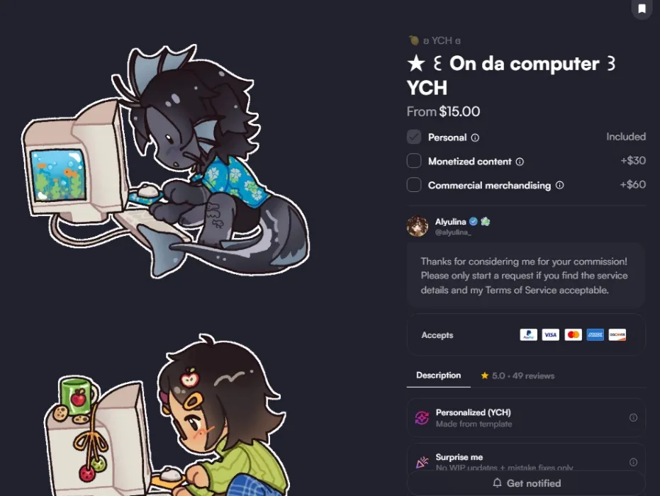 Alyulina On da computer commission