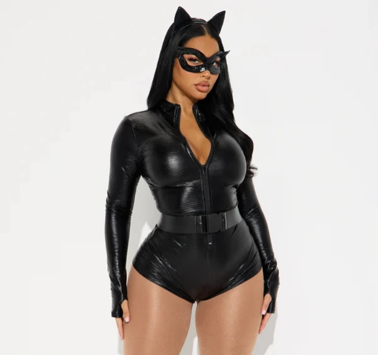Night Stalker Cat 4 Piece Costume Set - Black