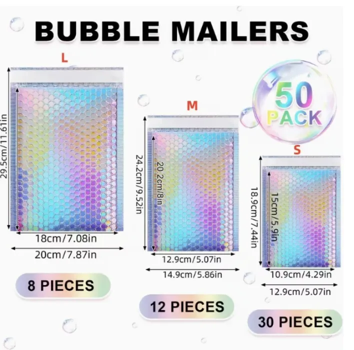 ✩Zestaw holograficznych paczek do merchu✩