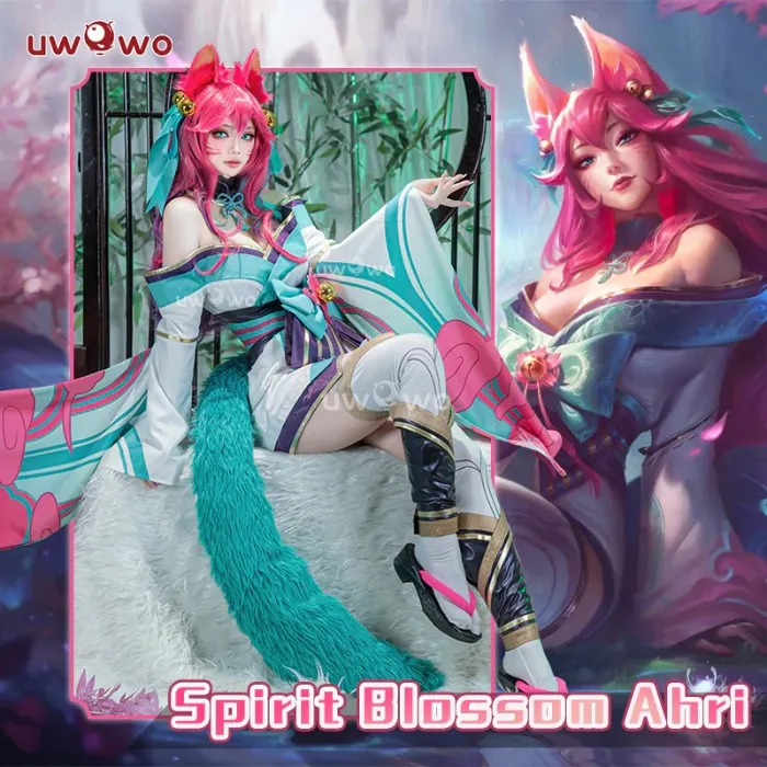  LOL Spirit Blossom Ahri ASU The Nine-Tailed Fox Halloween Cosplay Costume - 【In Stock】M