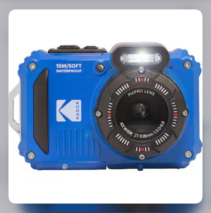 Kodak - PIXPRO WPZ2 16.0-Megapixel Waterproof Compact Camera - Electric Blue