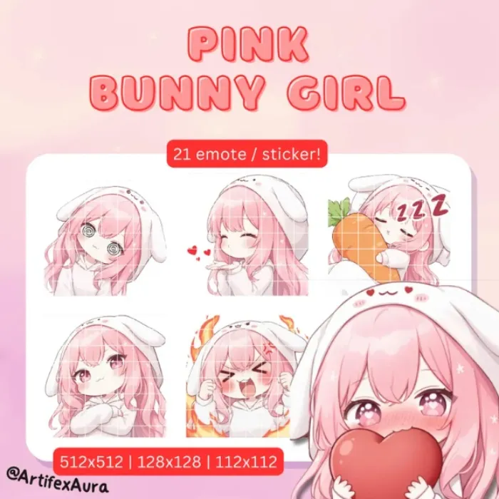 Bunny Stickers/Emotes