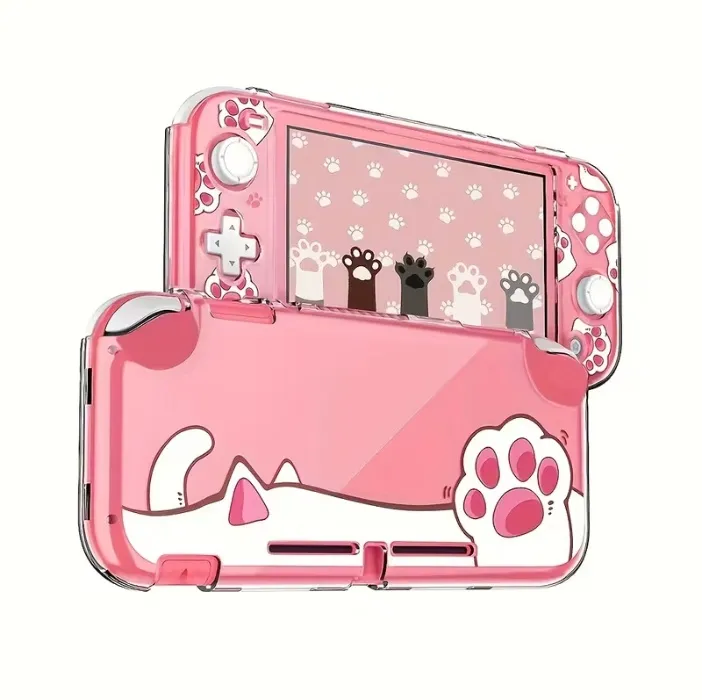 a white cat themed protective case switch lite designed - Temu Australia