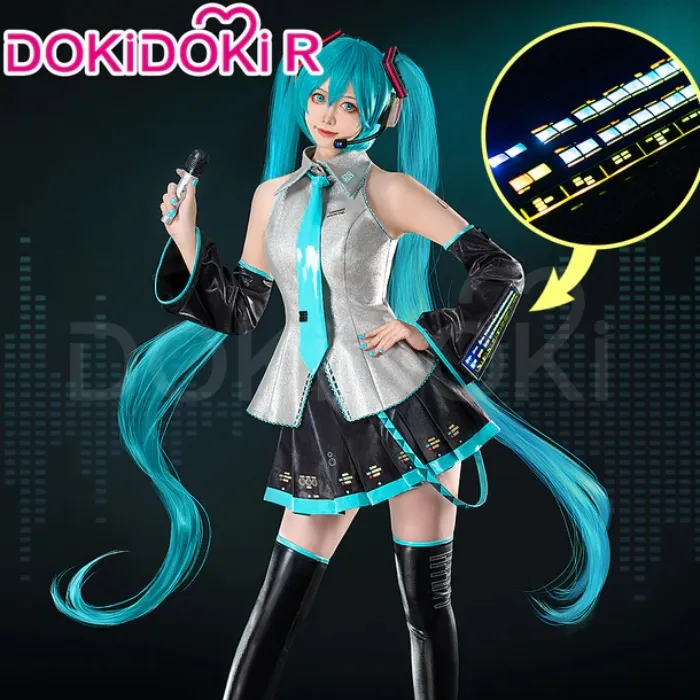 【Size S-2XL】DokiDoki-R Cosplay Costume Glowing / Normal Ver Official Suit | Lighting Ver / Silver Ver Costume Only XL-PRESALE