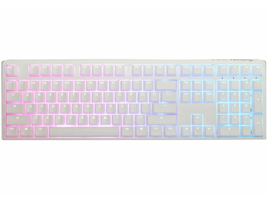 DUCKY One 3 Pure White PBT, LEDs RGB, MX SILENT RGB RED,