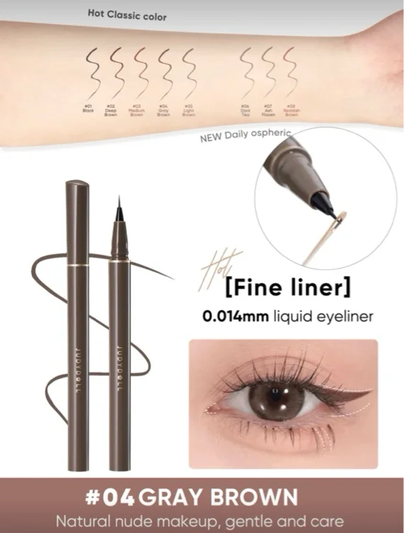 JUDYDOLL 400mg Liquid Eyeliner Pen, Ultra-Fine Tip, Waterproof Formula