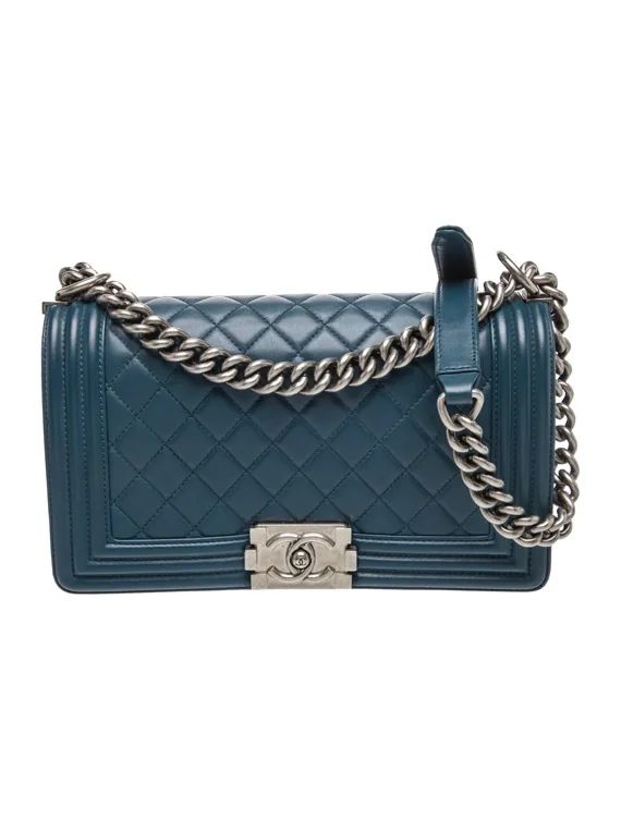 Blue Medium Boy Bag