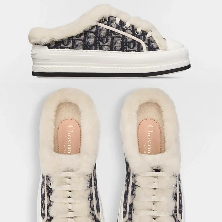 DiorAlps White Lambskin Shearling Shoes