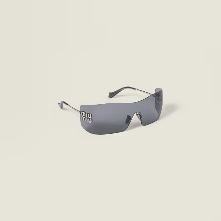 Basalt Grey Bio Lenses Aube Sunglasses | Miu Miu - United States