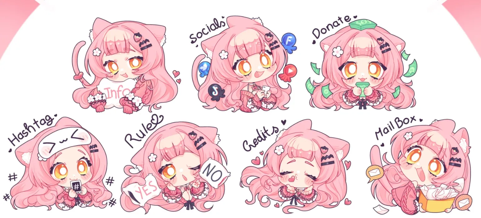New Cute Twitch Panels