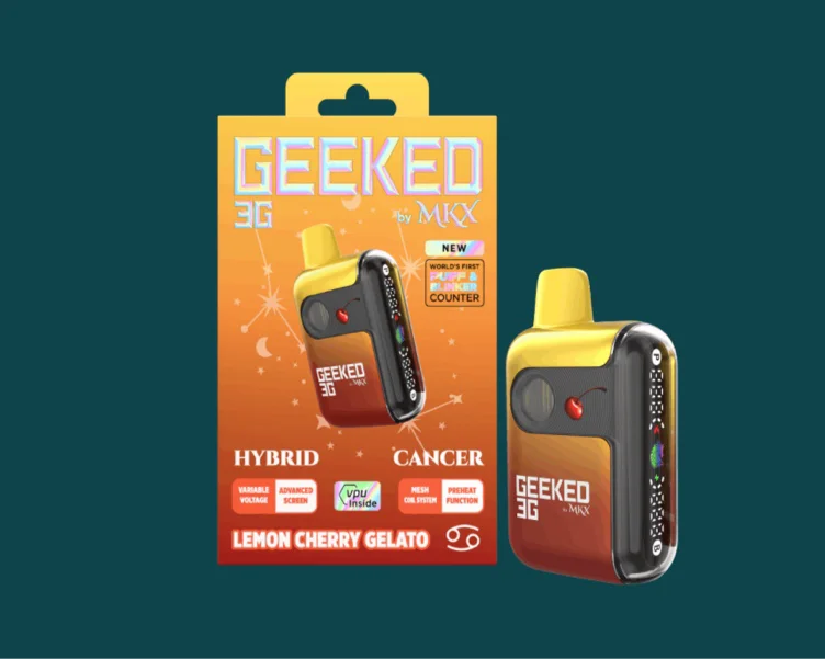 Geeked By MKX - 3g Disposable - Lemon Cherry Gelato - Hybrid