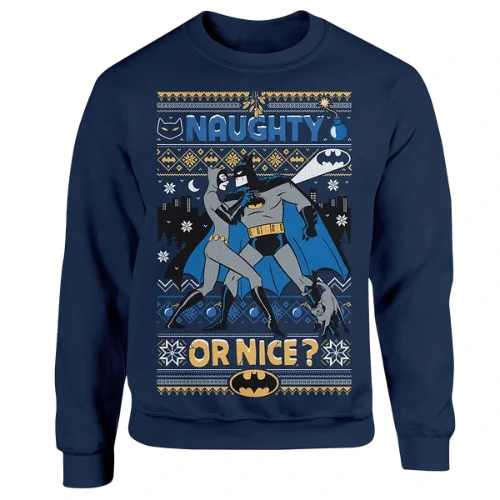 Batman: Sweatshirt: Naughty Or Nice Christmas Jumper