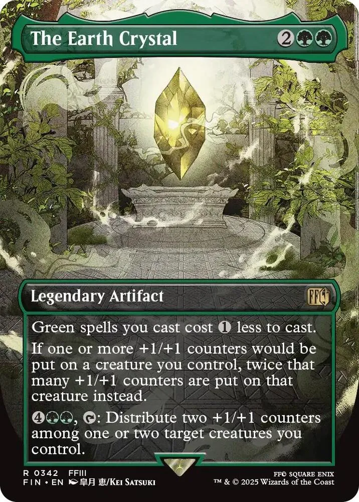 The Earth Crystal (Borderless) [Near Mint Foil]
