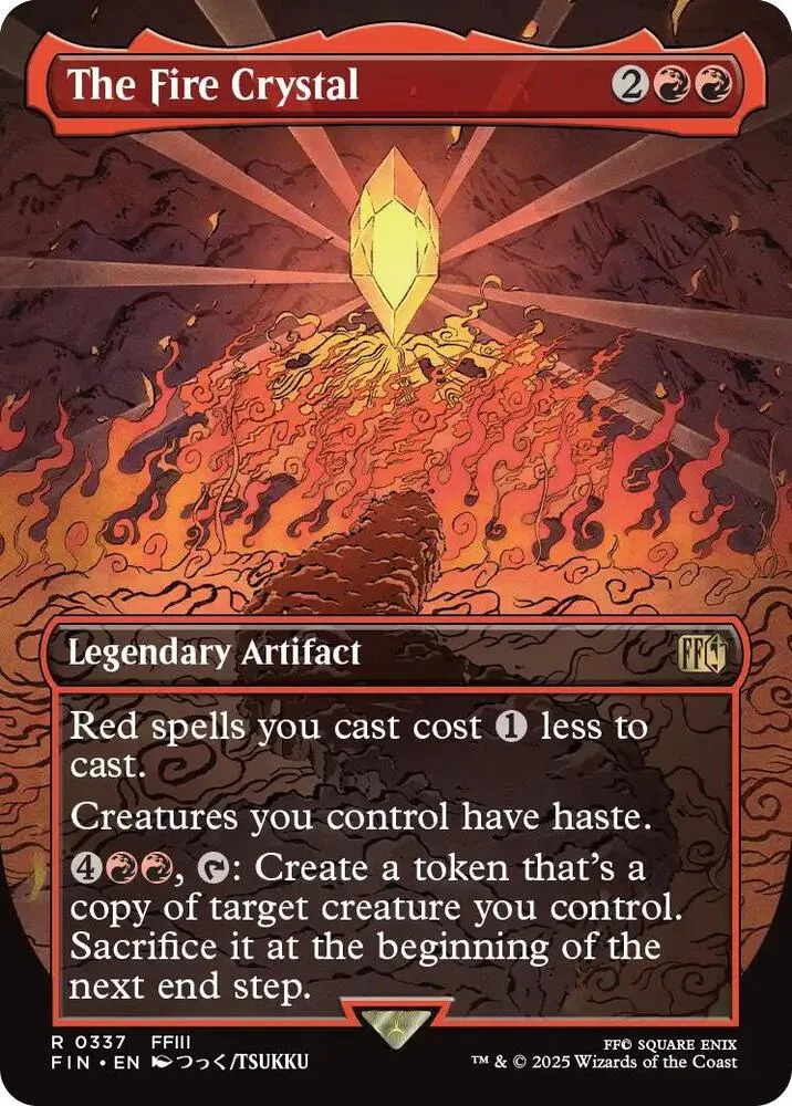 The Fire Crystal (Borderless) [Near Mint Foil]