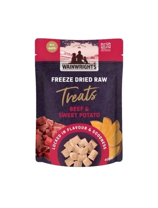 Wainwright's Freeze-Dried Raw Dog Treats Beef and Sweet Potato 40g