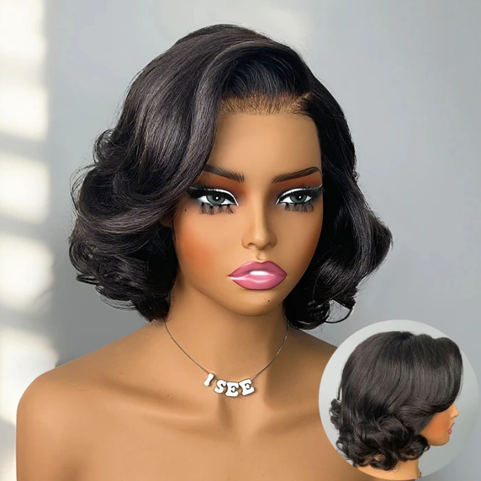 ISEE Wear Go Vintage Blowout Straight 7x5 HD Lace Glueless Wig Pre-Bleached Tiny Knots