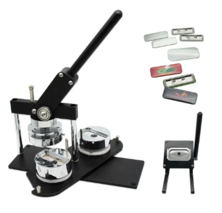 Name Tag Machine Press + Cutter + 100 Parts!