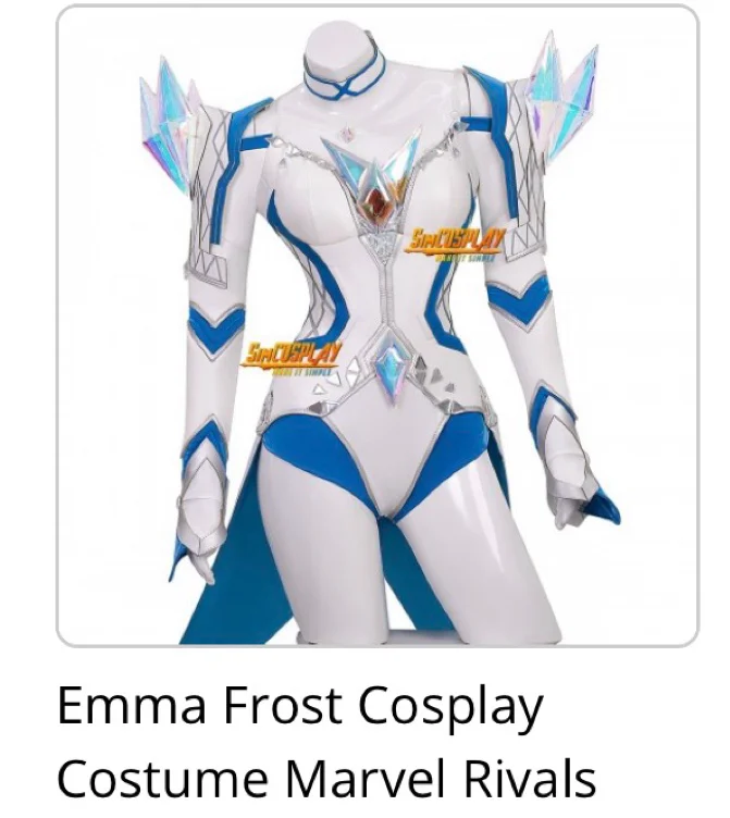 Emma Frost Cosplay Costume Marvel Rivals Cosplay Suit With Luminous layer