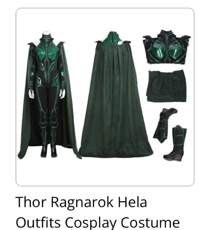 Thor Ragnarok Hela Outfits Cosplay Costume Deluxe Version