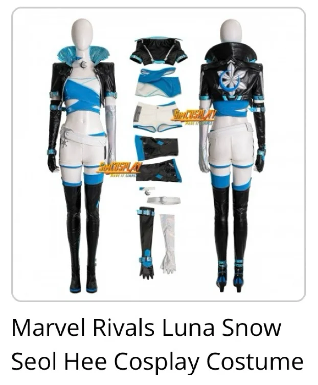 Marvel Rivals Luna Snow Seol Hee Cosplay Costume Leather Suit