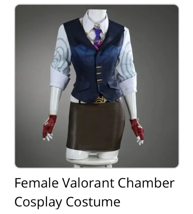Female Valorant Chamber Cosplay Costume Halloween Suit