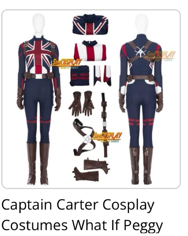 Captain Carter Cosplay Costumes What If Peggy Carter Cosplay Suit Top Level