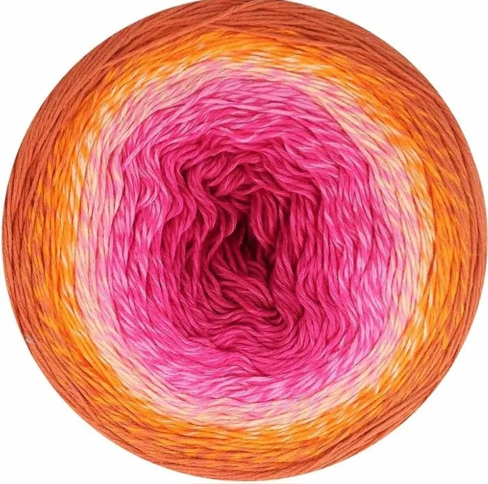 Scheepjes Cotton Whirl 1x1000m - 703 Sugary Sunset x 4 