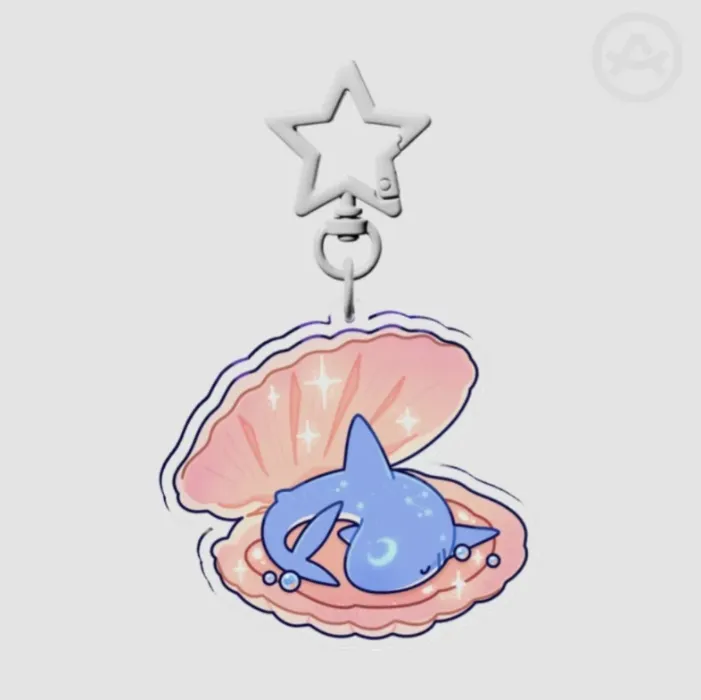 Shark in the Shell keychain
