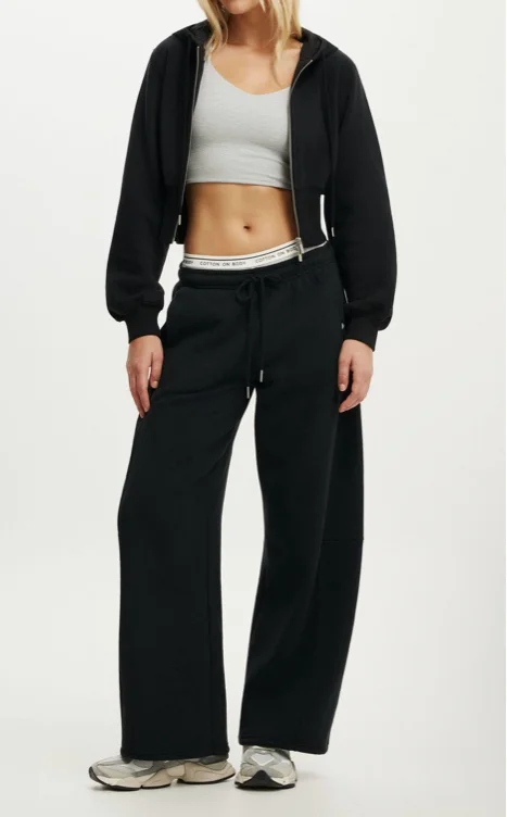 Black Plush Sweatpant
