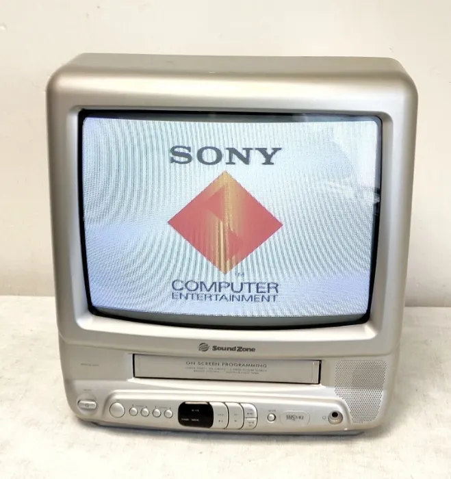 CRT TV and VHS combo