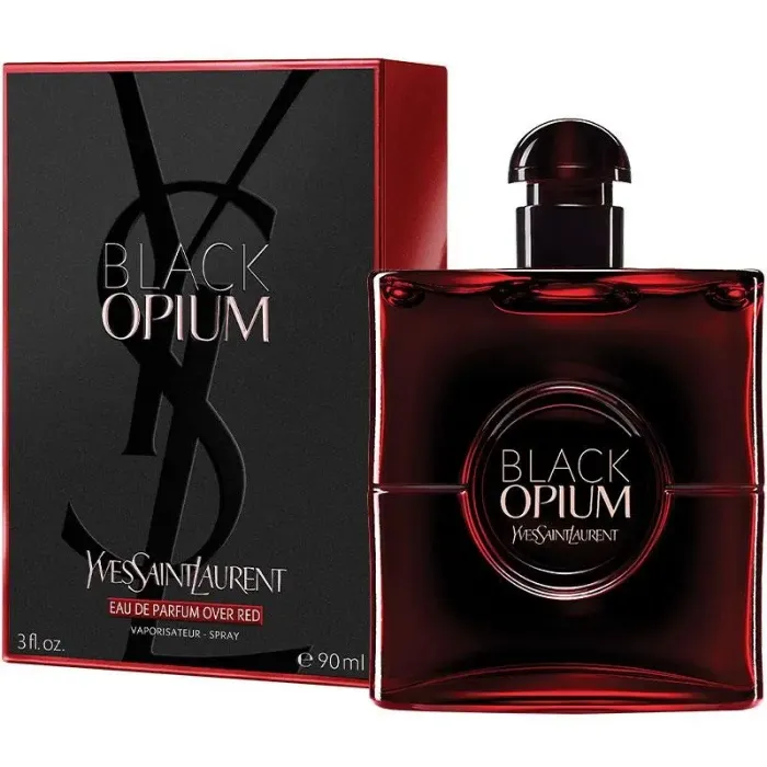 YSL Opium Black Over Red