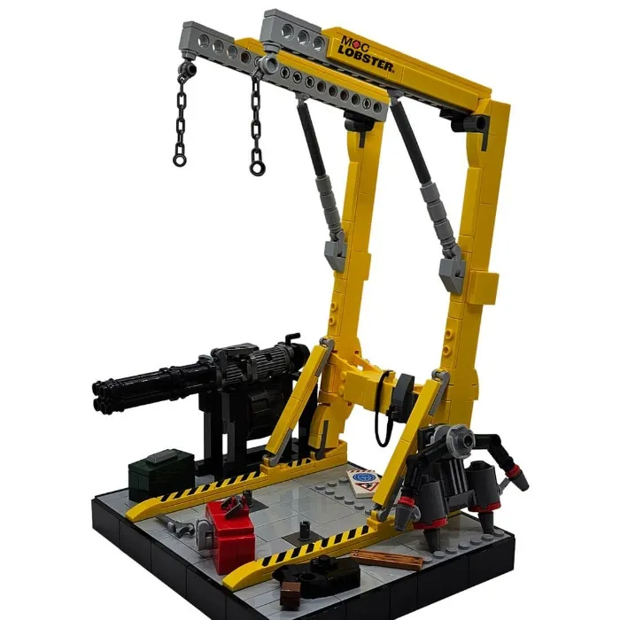 Mecha Warrior Repair Station Display Stand