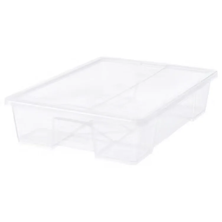 Storage box with lid x2 - transparent 39x28x14 cm/11 l
