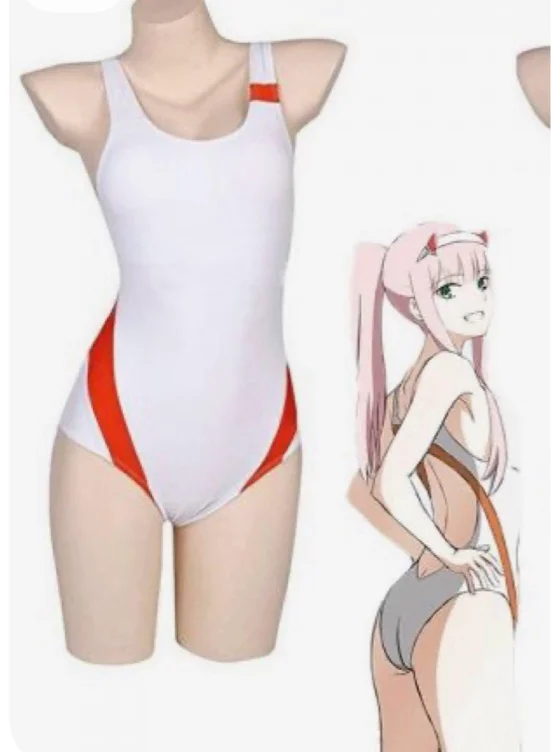 Zero Two bathing suit + wig 