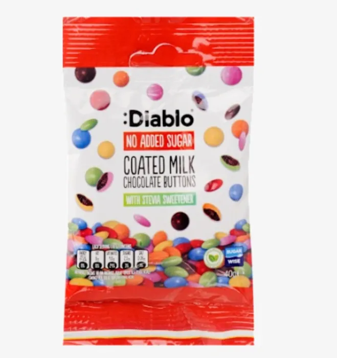 Tejcsokoládés drazsé hozzáadott cukor nélkül, 40 g