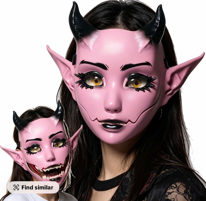 Pink Demon Mask