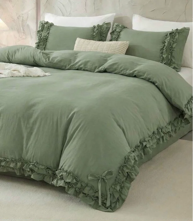 Princess Duvet Set in Sage Green