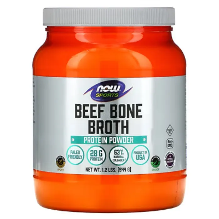 Now Foods Beef Bone Broth Protein Powder 1.2 lbs (544 g)