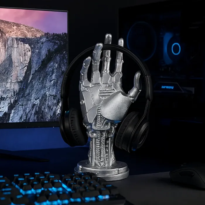 Cyberpunk Mecanical Style Hand Game Controller Headphones Stand