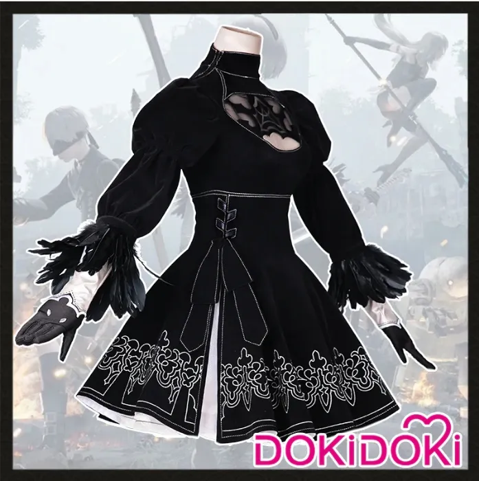【Ready For Ship】DokiDoki-SR Cosplay Game  Cosplay Black Dress Costume Women | M-Ready For Ship
