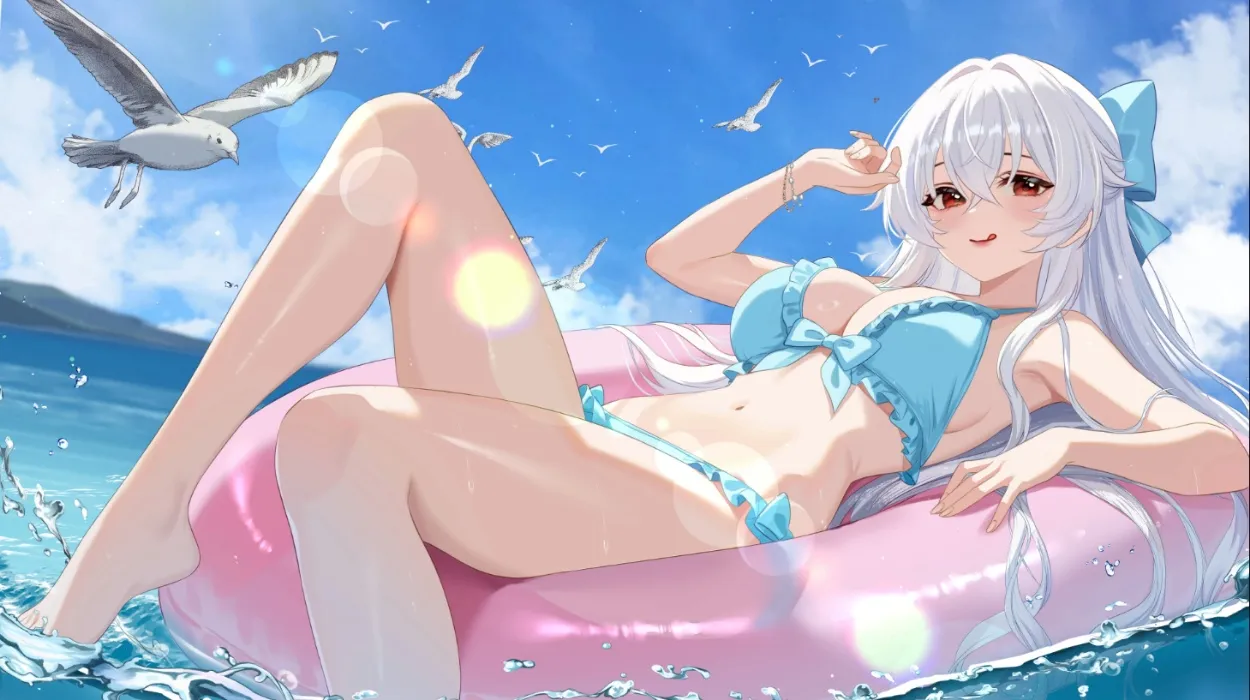 YCH《Summer seaside vacation》vtuber/oc by Cheese Art Studio (@CheeseArtStudio)
