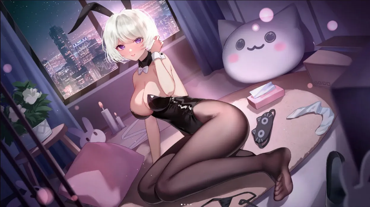 [YCH•P] Bunny girl in the bedroom by ASAMIss (@asamiss)