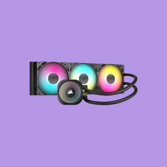CORSAIR Nautilus 360 RS ARGB Liquid CPU Cooler – 360mm AIO – Low-Noise – Direct Motherboard Connection – Daisy-Chain – Intel LGA 1851/1700, AMD AM5/AM4 – 3X RS120 ARGB Fans Included – Black - ARGB - 360mm AIO - Black