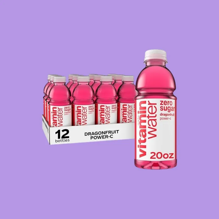 Vitaminwater Zero Power-c, Dragonfruit Flavored, Electrolyte Enhanced Bottled Water with Vitamin b5, b6, b12, 20 Fl Oz, 12 Pack - Zero Power-C (Dragonfruit) - 20 Fl Oz (Pack of 12)