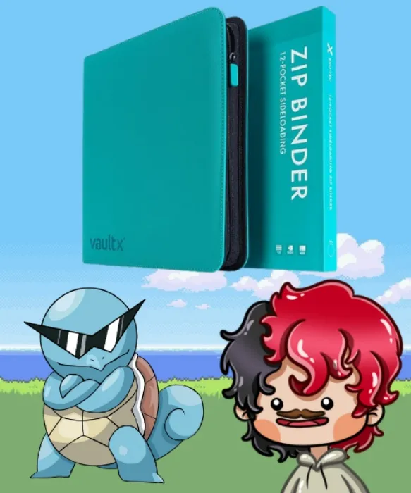 Vault X 12 Pocket Zip Trading Card Binder (Teal) 