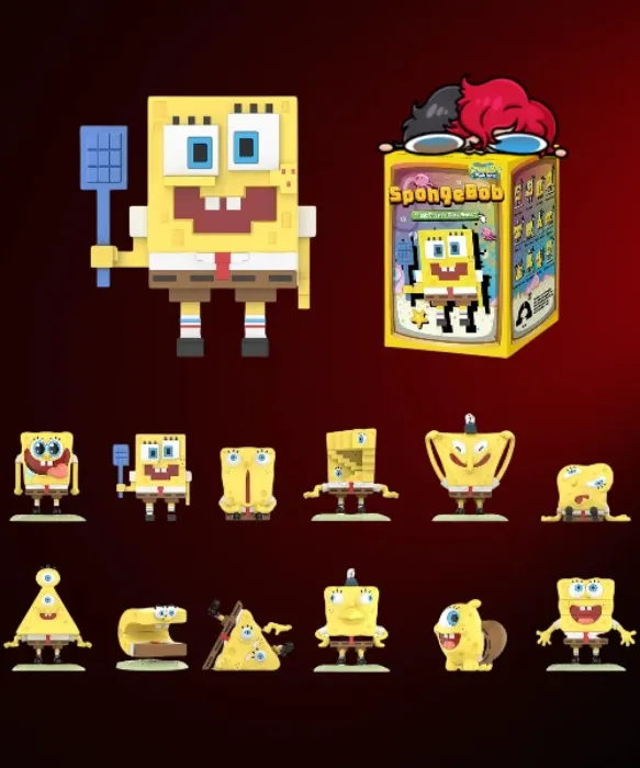 POP MART Spongebob Squarepants that Doesn't Make Sense Series Blind Box | Toys, Single Box, Collectible Action Figures, Home and Office Desk Decor, Holiday Birthday Gift for Girls and Boys - Single Box