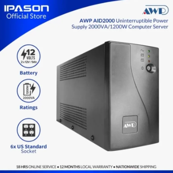 UPS Ipason AWP AID2000 1200W-2000VA 